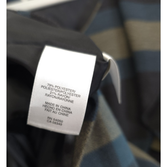 Nine West Shift Dress Plaid Gray Teal Belted Pedal Sleeves Women 14 Academia - Picture 12 of 15